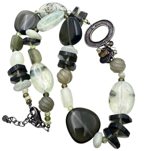 Silpada Prehnite Quartz Serpentine Sterling Silver Necklace - Picture 1 of 3